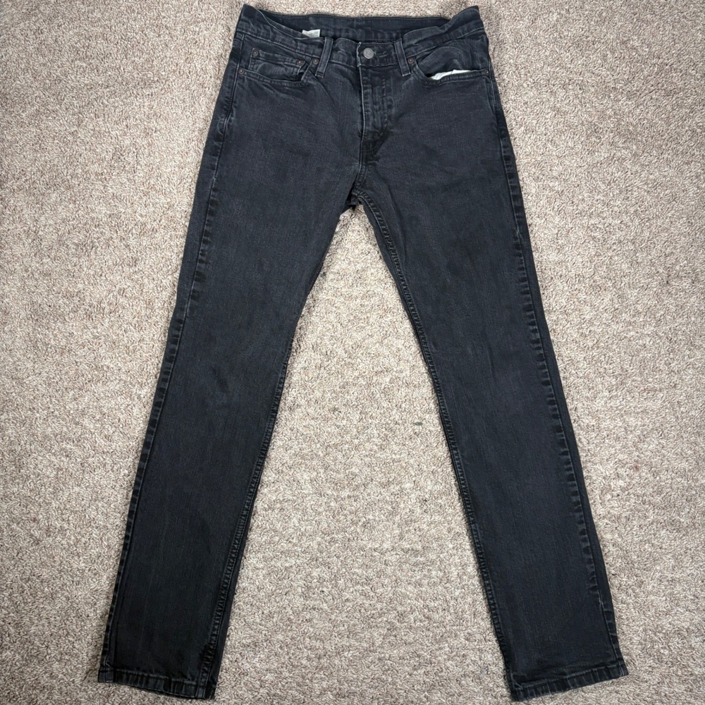 Levis 511 Slim Fit Dark Wash Black Mens Jeans 30x29 (Tag‎ 31x32)
